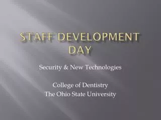 Staff development Day