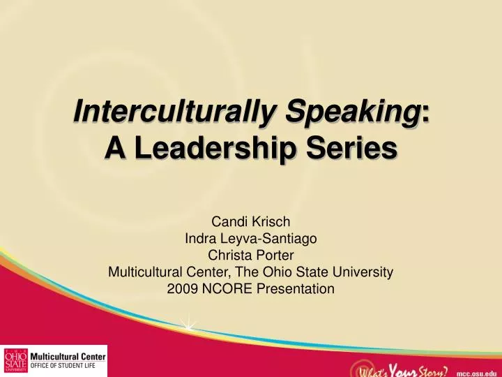 interculturally speaking a leadership series