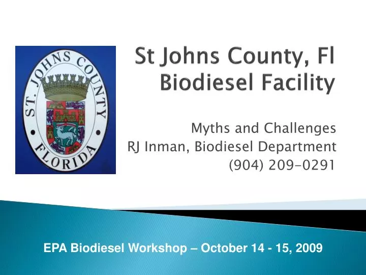 st johns county fl biodiesel facility