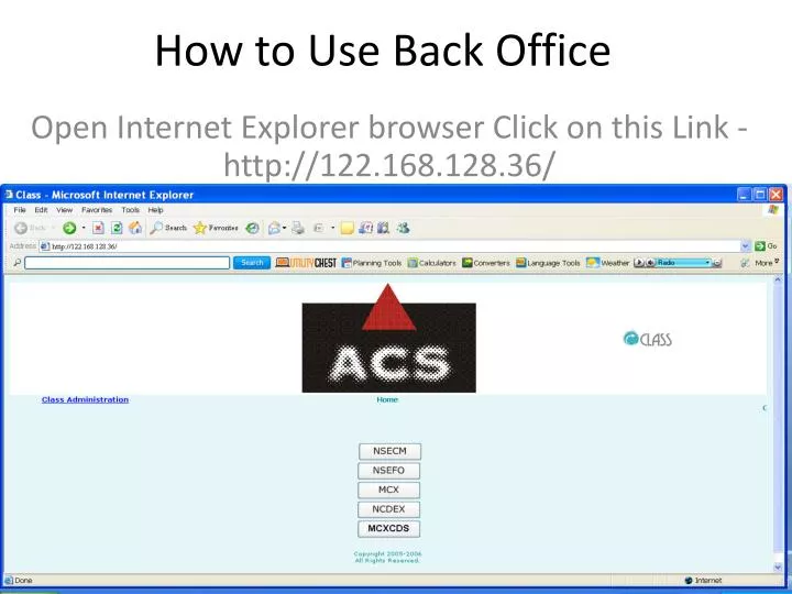 how to use back office