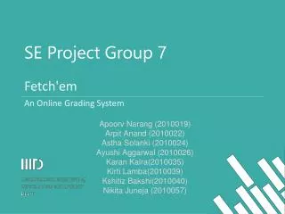 SE Project Group 7