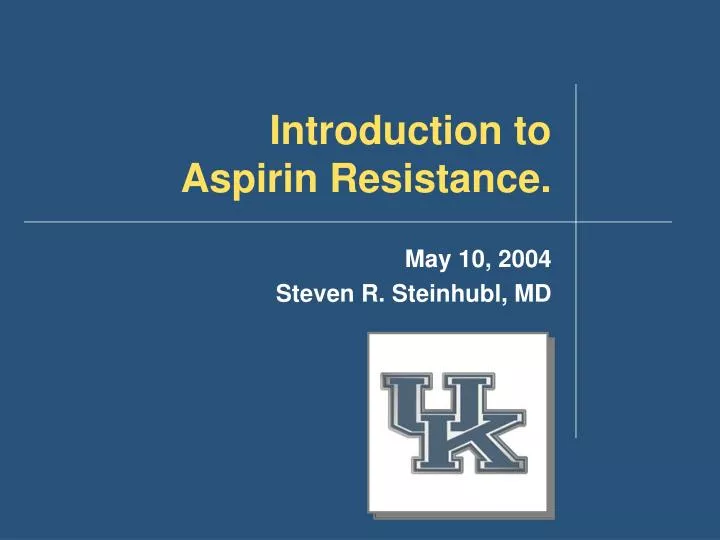 introduction to aspirin resistance
