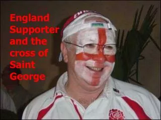 England Supporter and the cross of Saint George