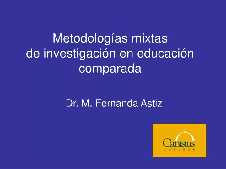 metodolog as mixtas de investigaci n en educaci n comparada