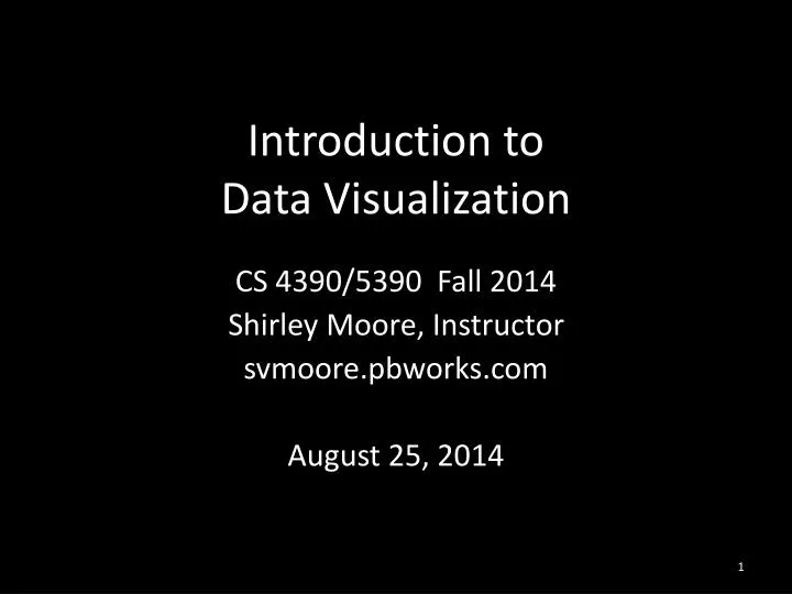 introduction to data visualization