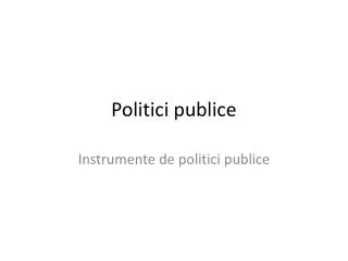 politici publice