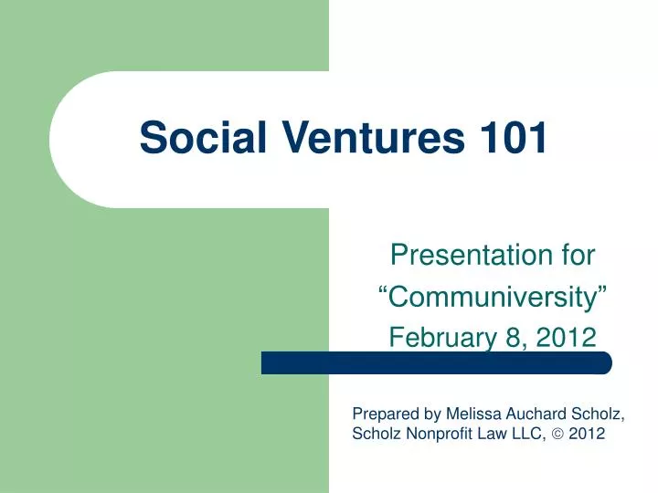social ventures 101