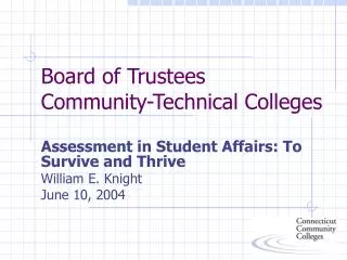 Board of Trustees Community-Technical Colleges