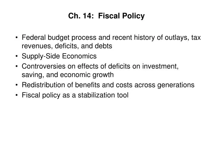 ch 14 fiscal policy