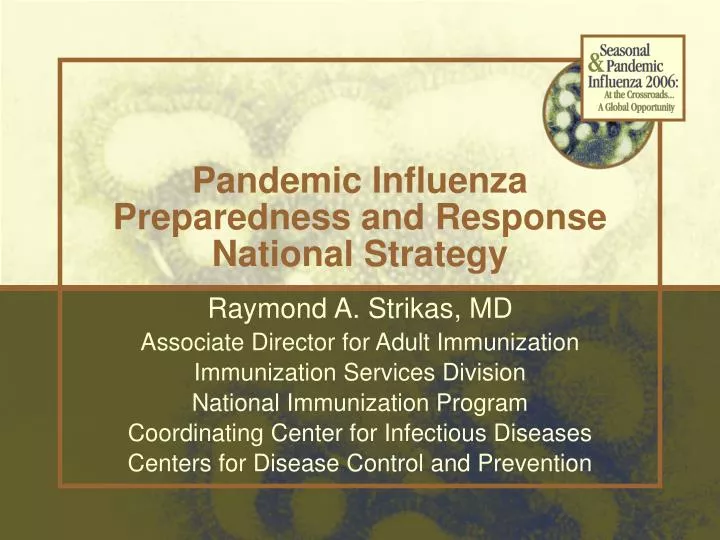 pandemic influenza preparedness and response national strategy