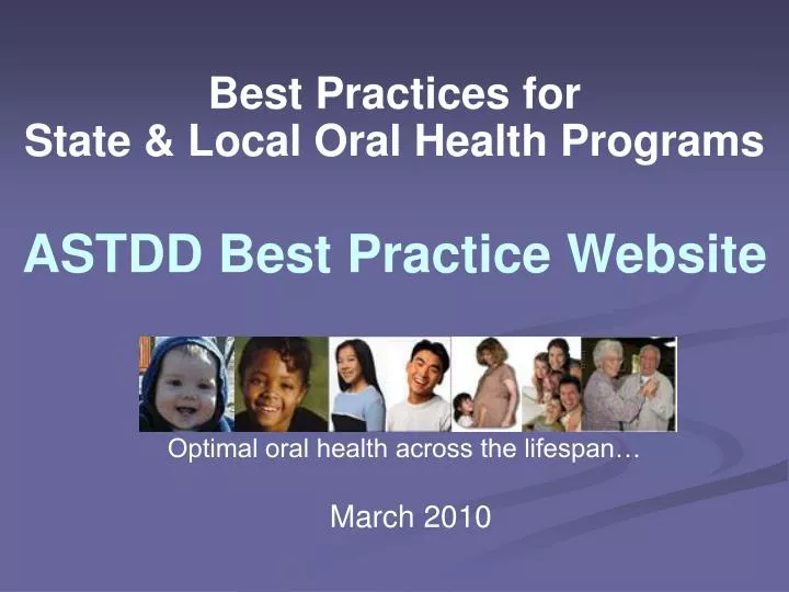 best practices for state local oral health programs
