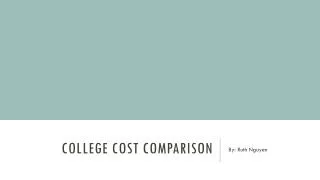 College cost comparison