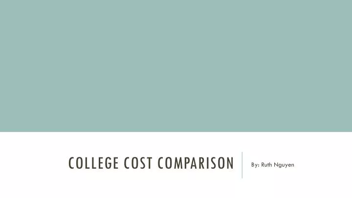 college cost comparison