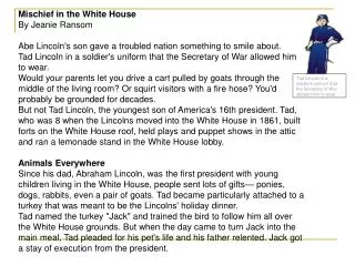 Mischief in the White House By Jeanie Ransom