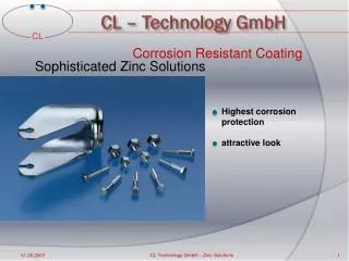 Corrosion Resistant Coating Sophisticated Zinc Solutions