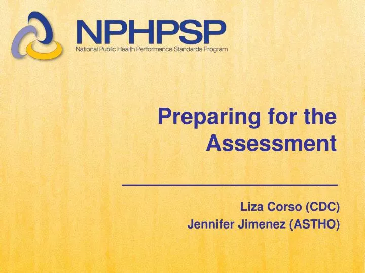 preparing for the assessment