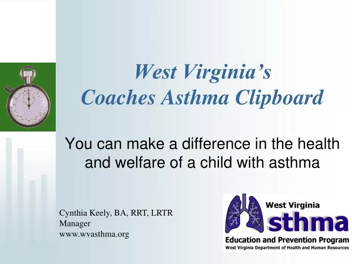 west virginia s coaches asthma clipboard