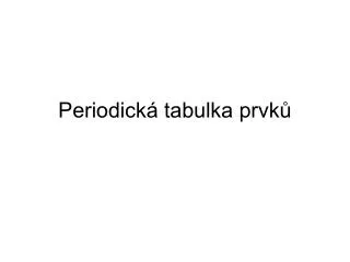 periodick tabulka prvk