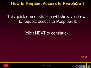 How to Request Access to PeopleSoft