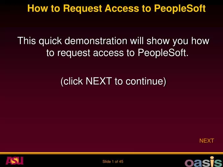 how to request access to peoplesoft