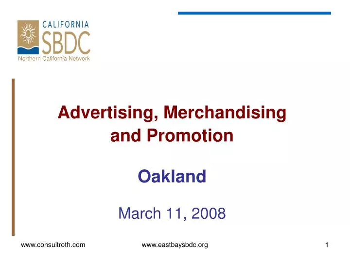 advertising merchandising and promotion oakland march 11 2008