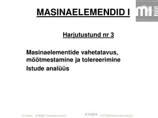 masinaelemendid i