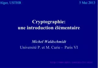 cryptographie une introduction l mentaire