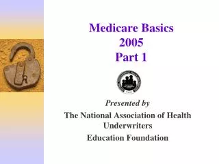 medicare basics 2005 part 1
