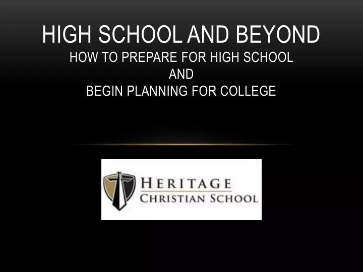 high school and beyond how to prepare for high school and begin planning for college