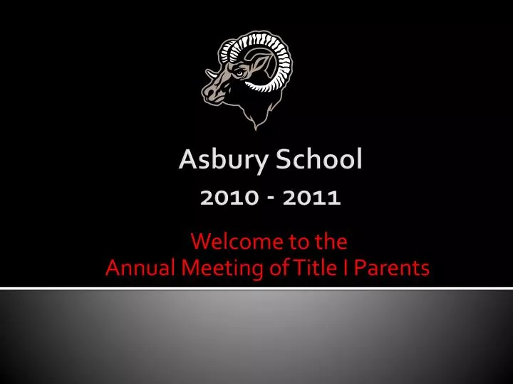 welcome to the annual meeting of title i parents