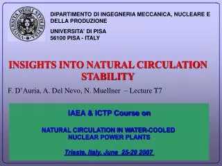 INSIGHTS INTO NATURAL CIRCULATION STABILITY