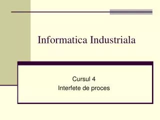 informatica industriala