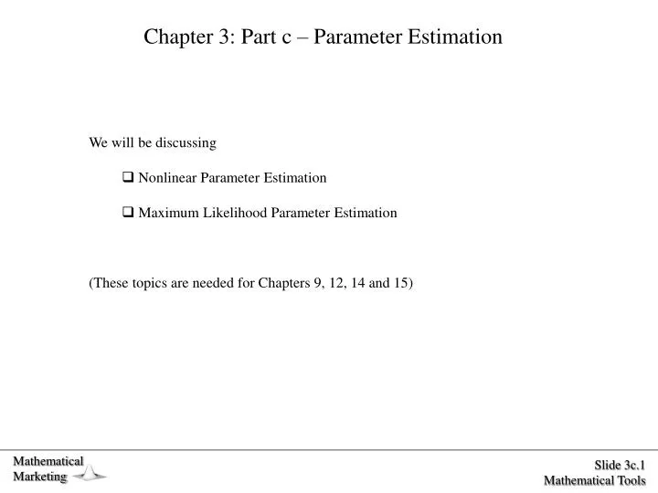chapter 3 part c parameter estimation