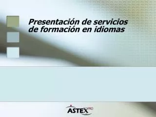 presentaci n de servicios de formaci n en idiomas