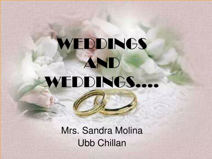 weddings and weddings