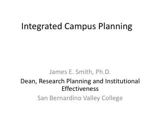 Integrated Campus Planning