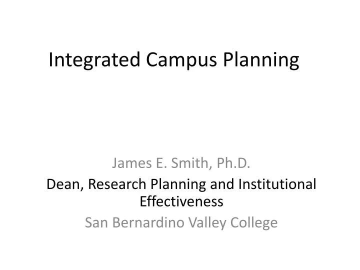 integrated campus planning