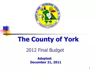 2012 Final Budget