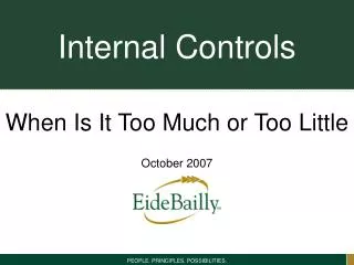 Internal Controls