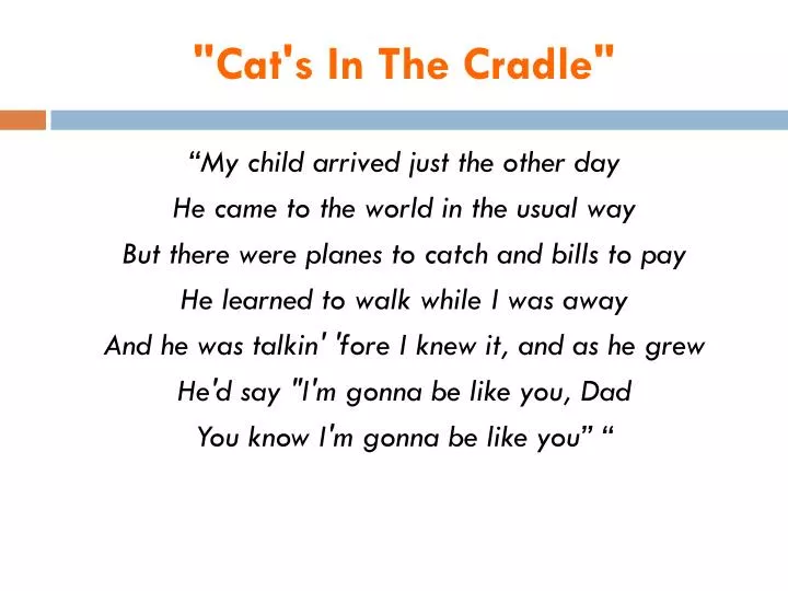 cat s in the cradle