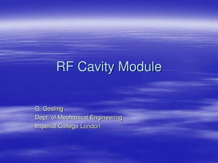 rf cavity module