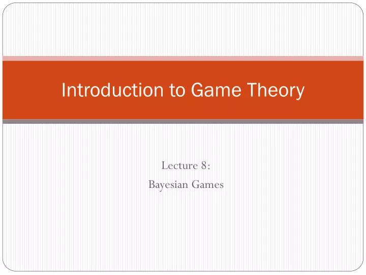 introduction to game theory