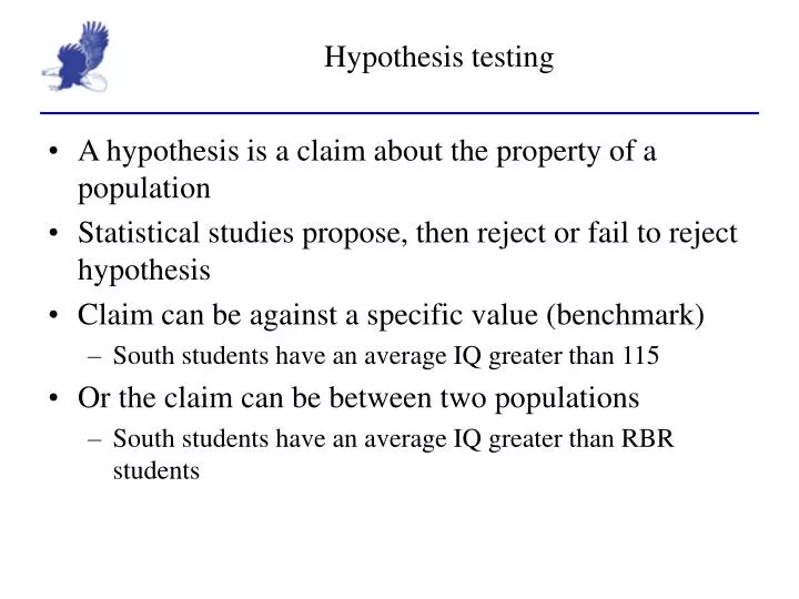 hypothesis testing