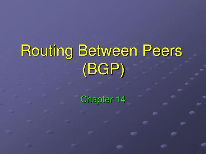 routing between peers bgp