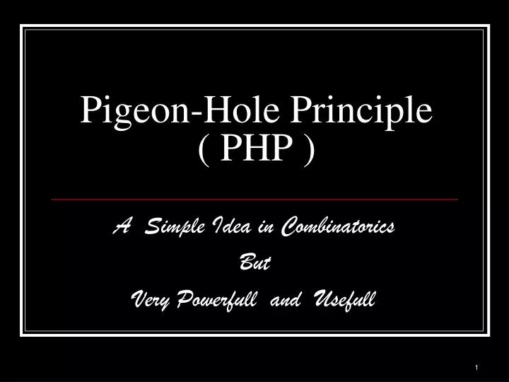 pigeon hole principle php