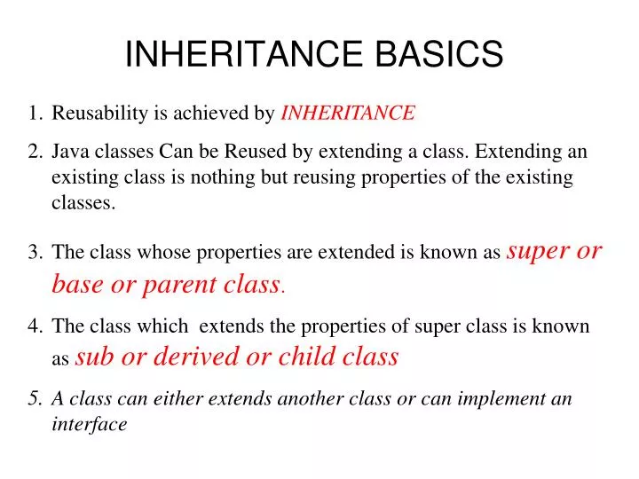 inheritance basics