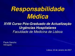 responsabilidade m dica
