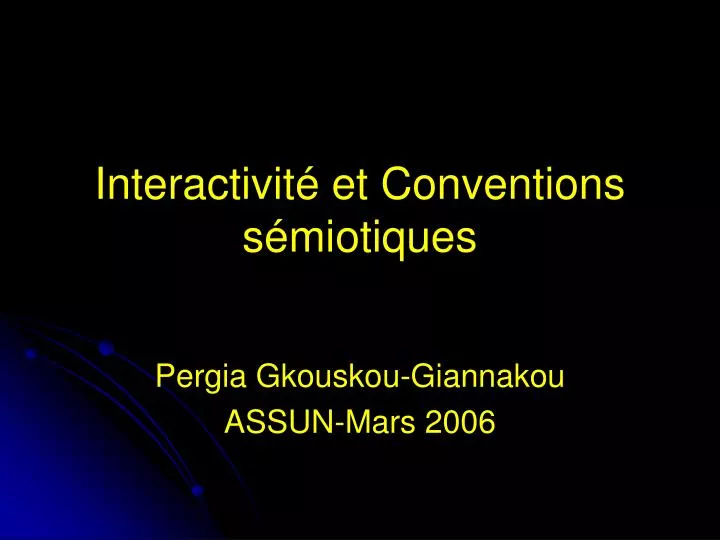 interactivit et conventions s miotiques