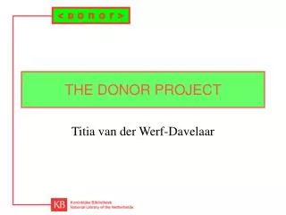 THE DONOR PROJECT