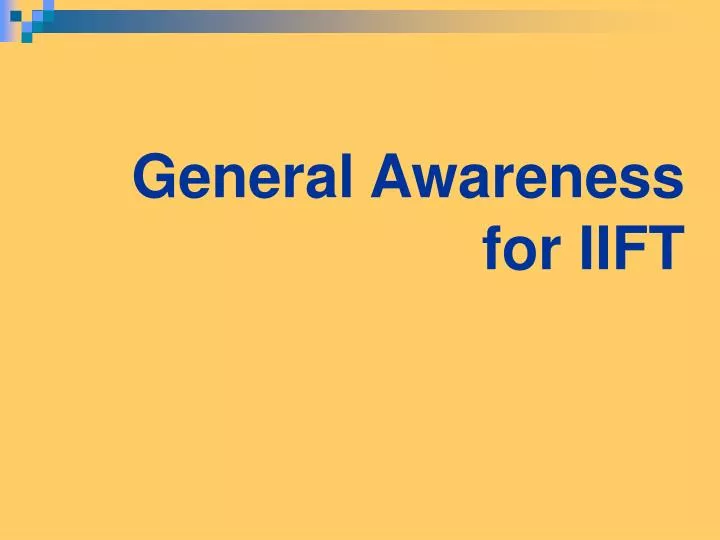 general awareness for iift